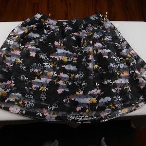 Xhilaration Skater Skirt Lined Floral Print